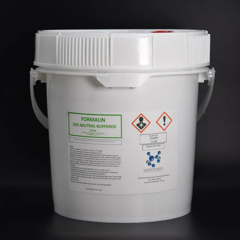 screw top pail & lid with formalin