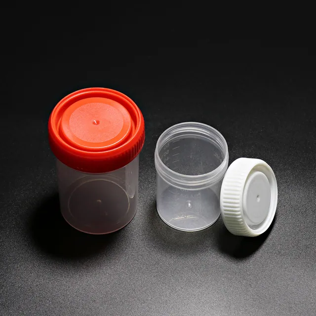 Specimen Container Graduated Polypropylene 80ml White Capped (500/Carton)