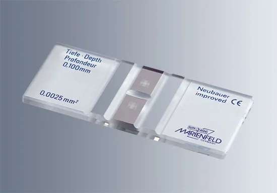 Counting Chamber Neubauer Improved (Tiefe) with Dark Lines 0.01mm Depth (1/Pack)