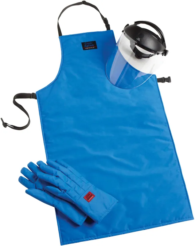 Cryo-protection safety kit with mid arm cryo-gloves