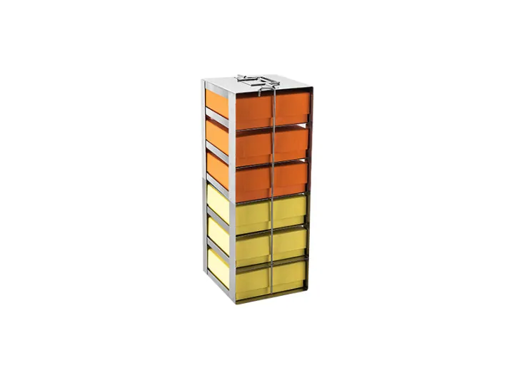 Chest Freezer Rack with Handle, Stainless Steel, (140x143x575mm) for 10×2″ Storage Boxes
