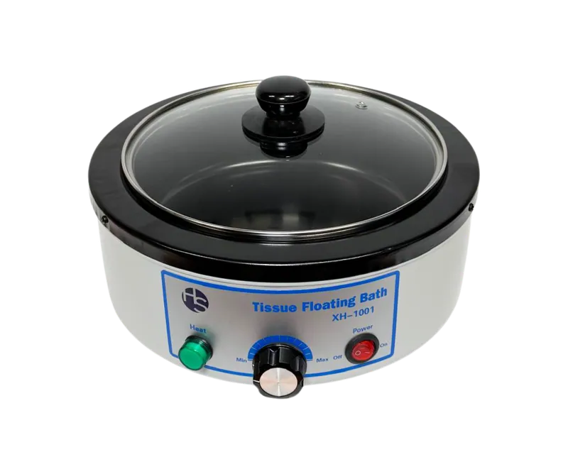 Tissue Flotation Bath Circular 21cm x 5.7cm deep, 30 - 75°C with removable Glass Lid, 2.3lt volume