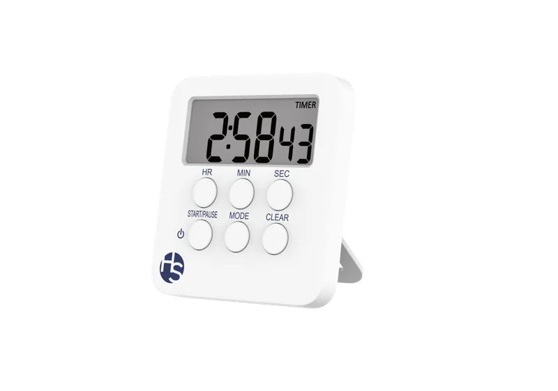 Multifunctional Digital Timer, countup/count down, clock and alarm, White