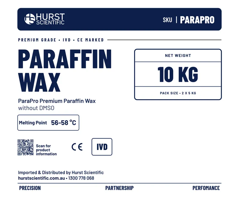 ParaPro Premium Paraffin Wax w/o DMSO, Melting Point 56-58°C (2x5kg/Carton)
